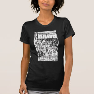 Emerald Dawn Cover, Black and White T-Shirt