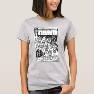 Emerald Dawn Cover, Black and White T-Shirt