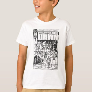 Emerald Dawn Cover, Black and White T-Shirt