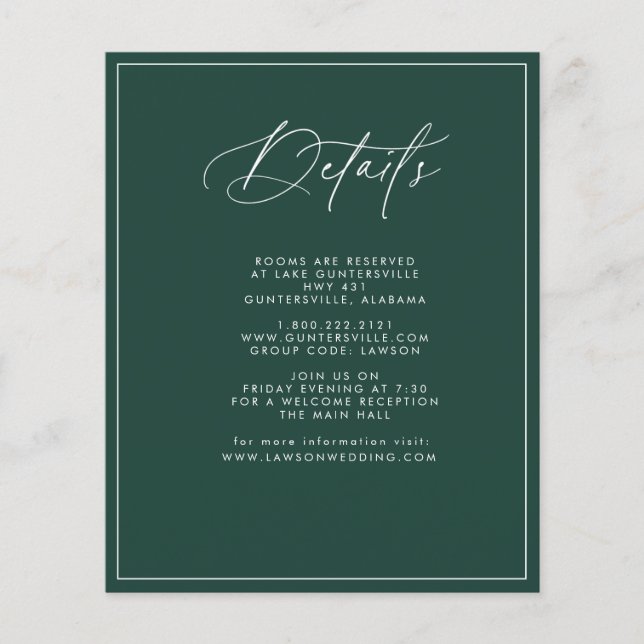 Emerald Details Card  (Front)