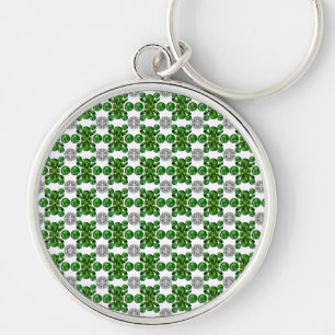 Emerald Diamond Gemstone Art Green Key Ring