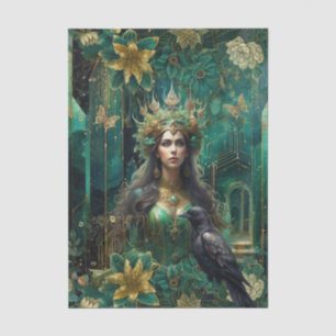 Emerald Dreams Fantasy Forest Queen Decoupage Tissue Paper