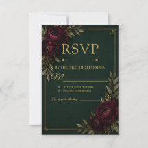Emerald Elegance RSVP Card