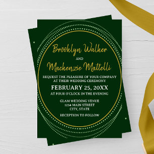 Emerald Elegance Wedding Invitation