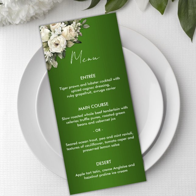 Emerald Elegance Wedding Menu (Creator Uploaded)