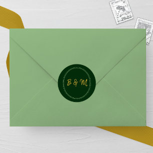Emerald Elegance Wedding Sticker