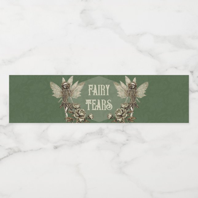 Emerald Enchanted Elixir fairy Water Bottle Label (Single Label)