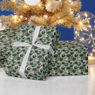 Emerald Enchantment: Green and Gold Wrapping Paper