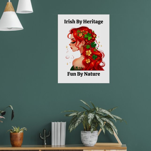 Emerald Enchantment: St. Patty's Day Redhead Poster (Living Room 1)