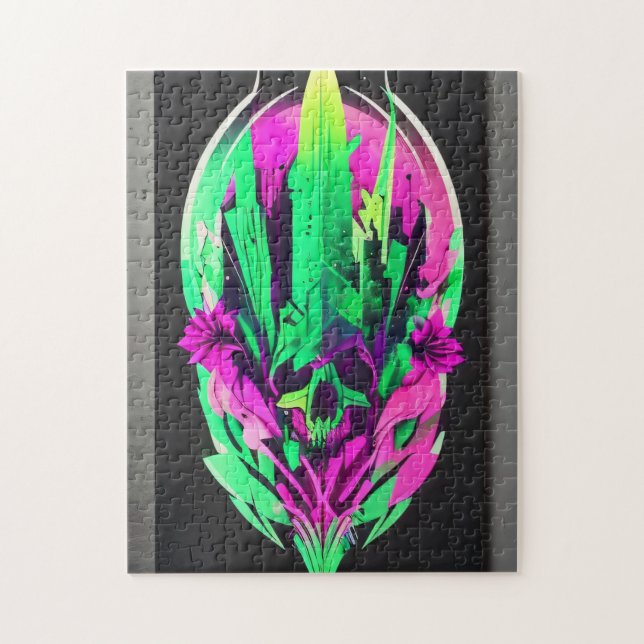 Emerald Enigma Skull Puzzle – 252 Pieces (Vertical)