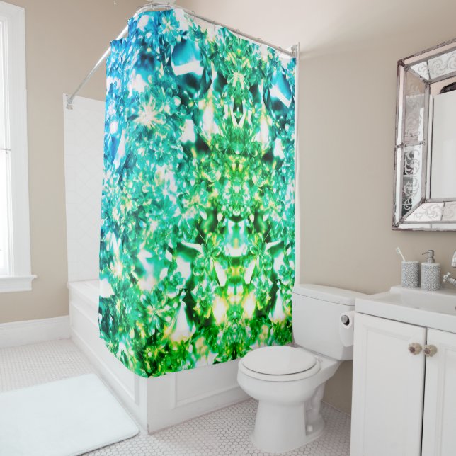 Emerald Excursions Shower Curtain (In Situ)