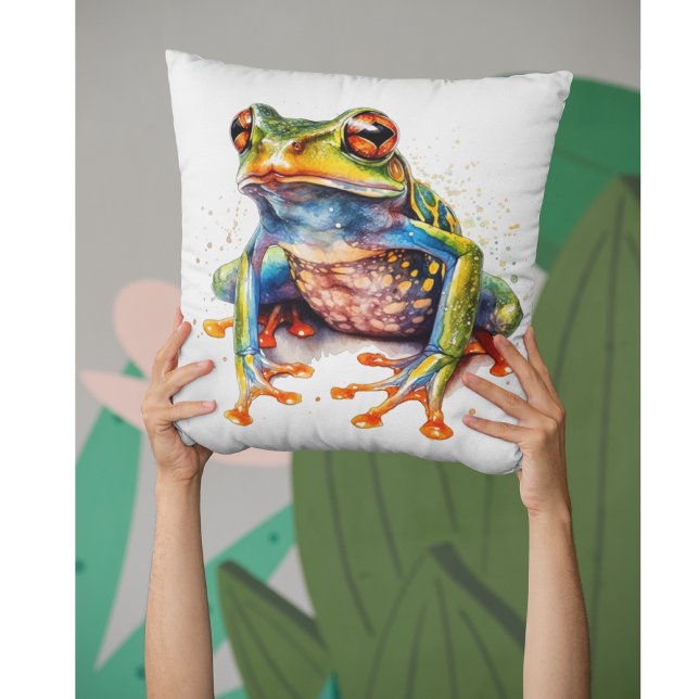 Emerald Eye Rainforest Frog  Cushion (Creator Uploaded)