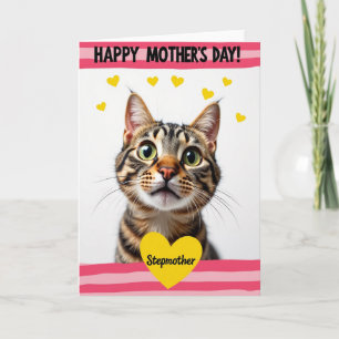 Emerald Eyed Cat Mothers Day Card