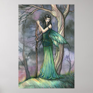Emerald Fae Fairy Poster by Molly Harrison