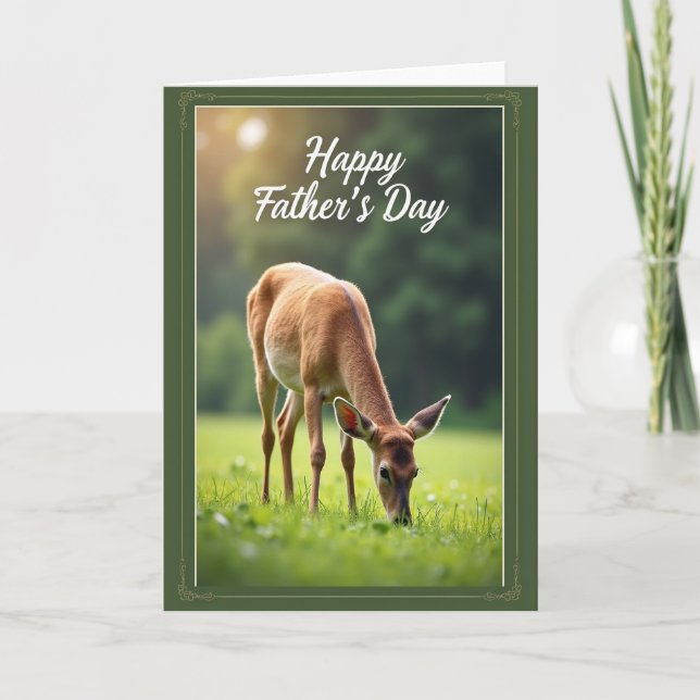 Emerald Fathers Day Deer Card (Front)