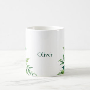 Emerald Fern Personalised Coffee Mug