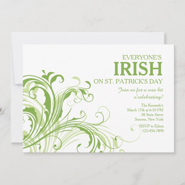 Emerald Ferns Invitation (Front)