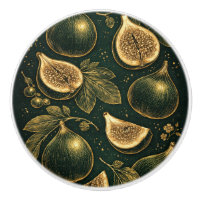 Emerald Fig Planner Gold Botanical Accents Knob