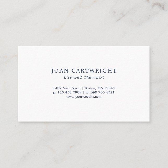 Emerald Foliage Pattern - Therapist Business Card (Front)
