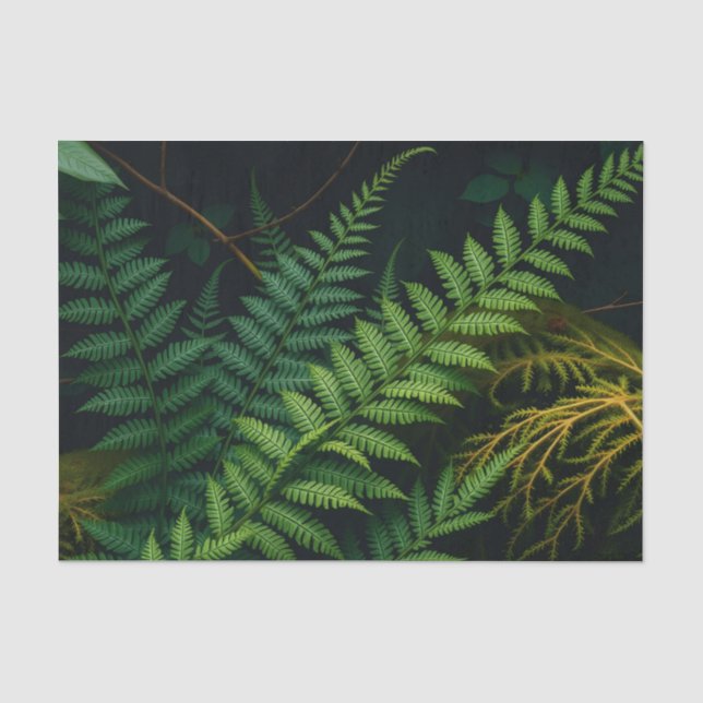 Emerald Forest Luxury Moss Botanica Tissue Paper (Front)