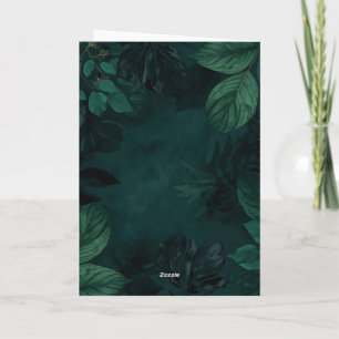 Emerald Forest Mood – Deep Green Botanical Design Card