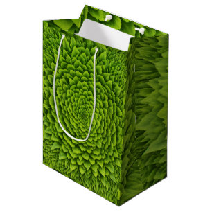Emerald Fractal Bloom Medium Gift Bag