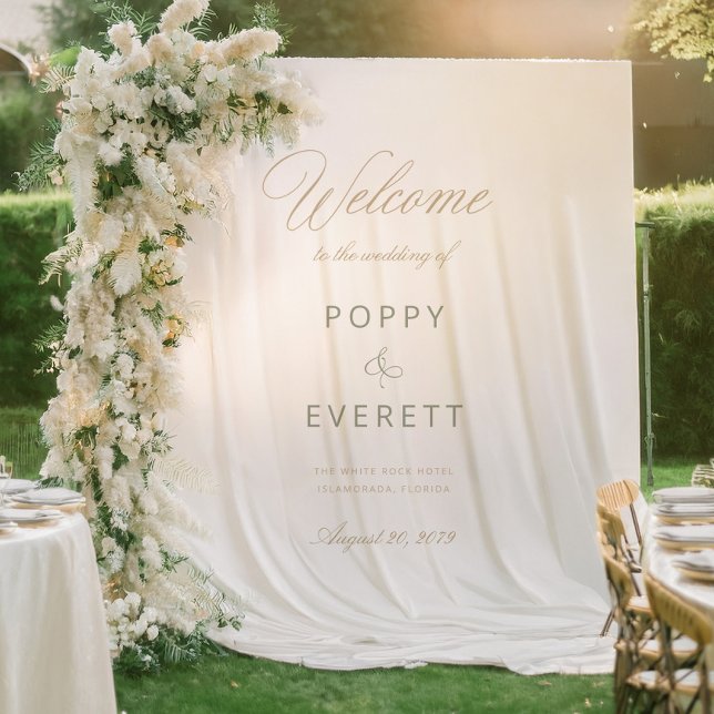 Emerald Garden Wedding Welcome Tapestry Sign (Creator Uploaded)