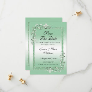 Emerald Gem & Glitter 55th Wedding Save The Date