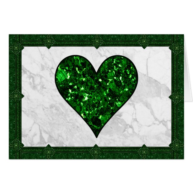 Emerald Gem Heart (Front Horizontal)