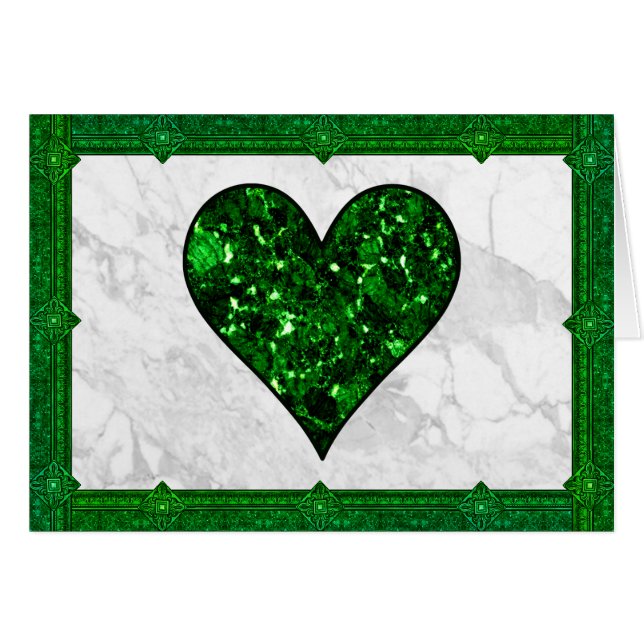Emerald Gem Heart (Front Horizontal)