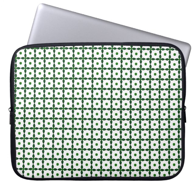 Emerald Gemstone Art, Green Laptop Sleeve (Front)