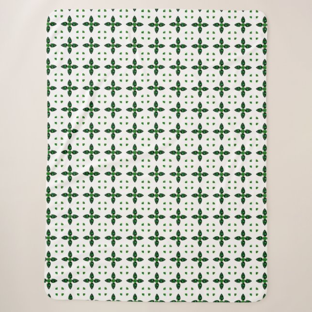 Emerald Gemstone Art, Green Sherpa Blanket (Front)