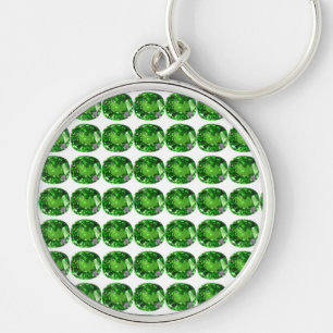 Emerald Gemstone, Green Key Ring