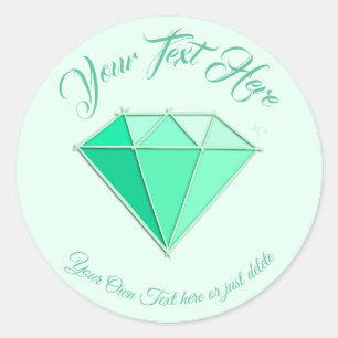 Emerald Gemstone. Jewellery. 55 Wedding Anniversar Classic Round Sticker