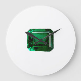 Emerald Gemstone, May Birthstone, Green Large Cloc Large Clock