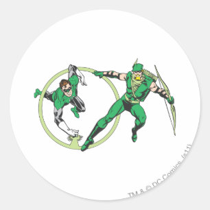Emerald Gladiator & Emerald Archer Classic Round Sticker