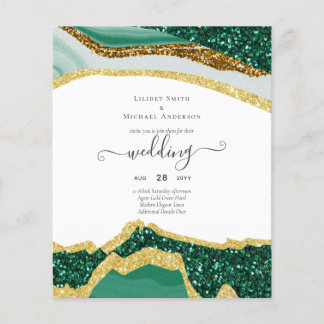 Emerald Gold AGATE - Modern Wedding Flyer