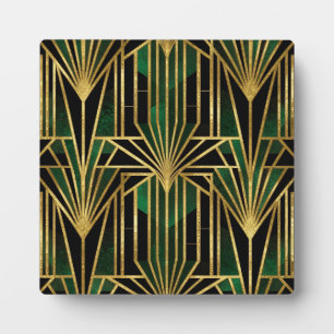 Emerald Gold Art Deco Glamour Plaque