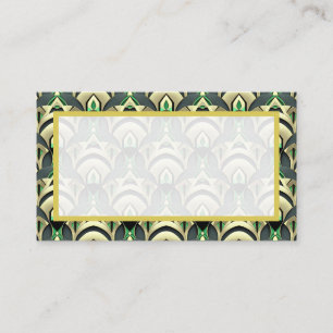 Emerald & Gold Art Deco Place Card