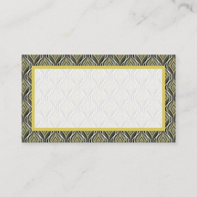 Emerald & Gold Art Deco Place Card (Front)