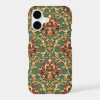 Emerald Gold Baroque Damask