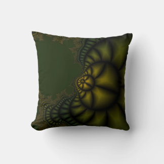 Emerald Gold fractal pillow