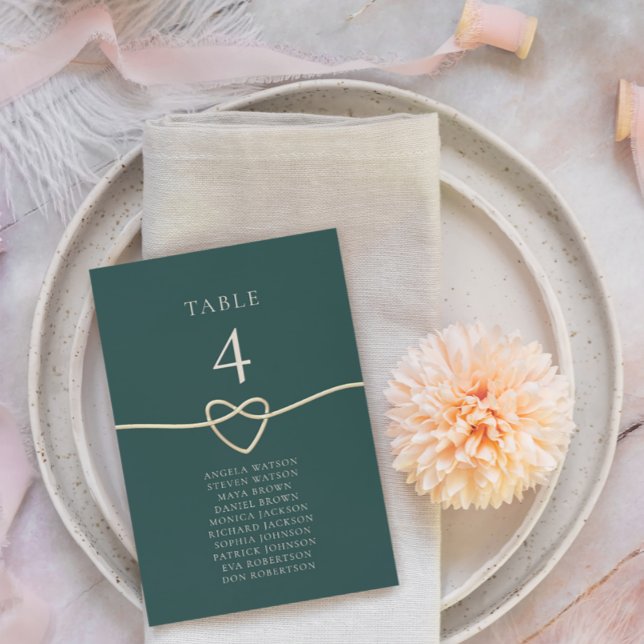 Emerald Gold Wedding Table Seating Chart (Creator Uploaded)