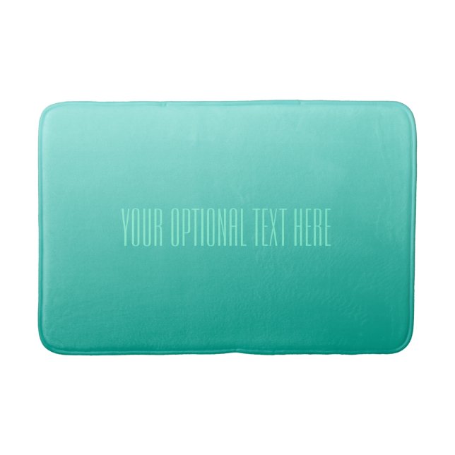 Emerald Gradient custom text bath mats (Front)