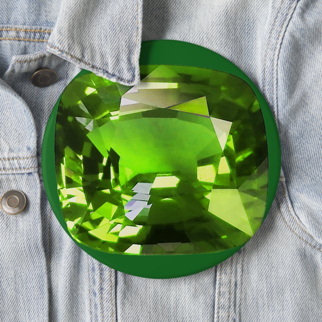 Emerald Green 6 Cm Round Badge (In Situ)