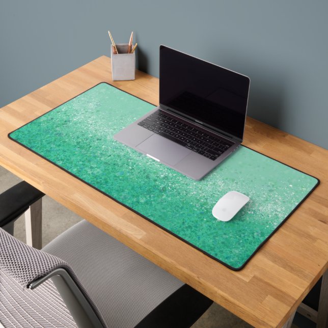 Emerald Green Abstract Art Desk Mat (Office 2)