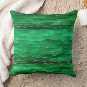 Emerald Green AI art  Cushion