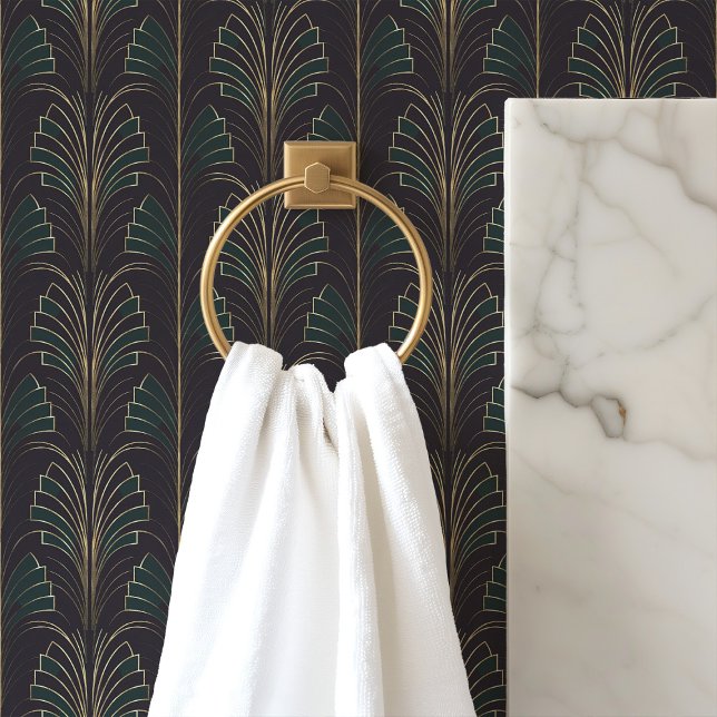 Emerald Green And Black Art Deco  Wallpaper (Creator Uploaded)