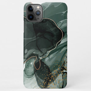 Emerald Green and Gold Marble, Marble Background iPhone 11Pro Max Case