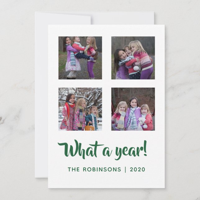 Emerald Green and Gold Velvet Damask Christmas Holiday Card (Front)